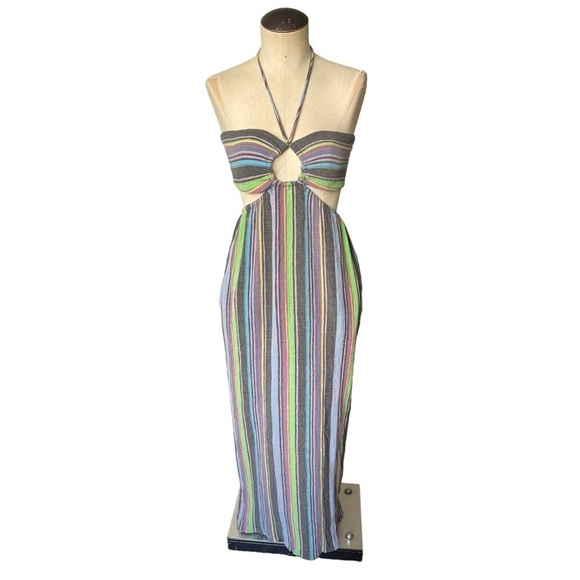 NWT Mara Hoffman Laila Maxi Dress in Multi Stripes - Picture 4 of 14